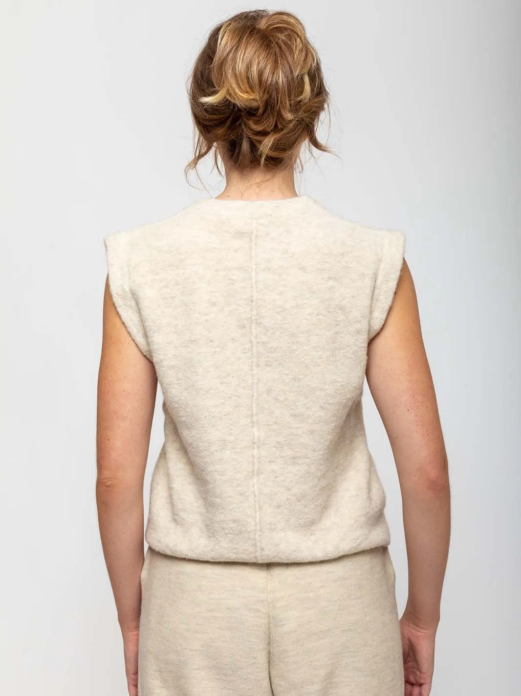 Fleece Vest - Ecru